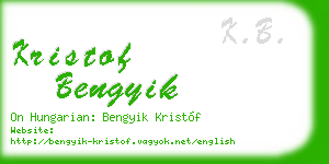 kristof bengyik business card